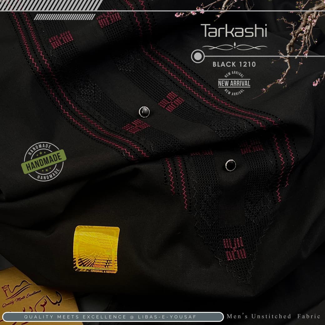 𝕋𝔸ℝ𝕂𝔸𝕊ℍ𝕀 Black Boski Fabric By Libas-e-Yousaf